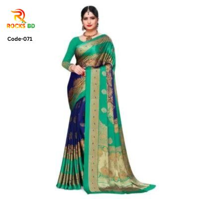 Indian Samu Silk Saree with Running Blouse piece for Women